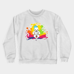 DJ Colorful Happy Baby Anime Comic Style Crewneck Sweatshirt